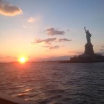 Lady Liberty Salutes the Sunset